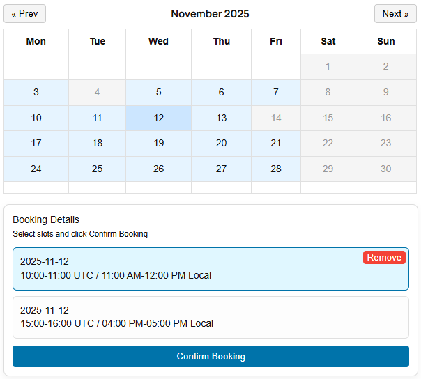 CodoBookings - A WordPress plugin to manage bookings, appointments, or support sessions.