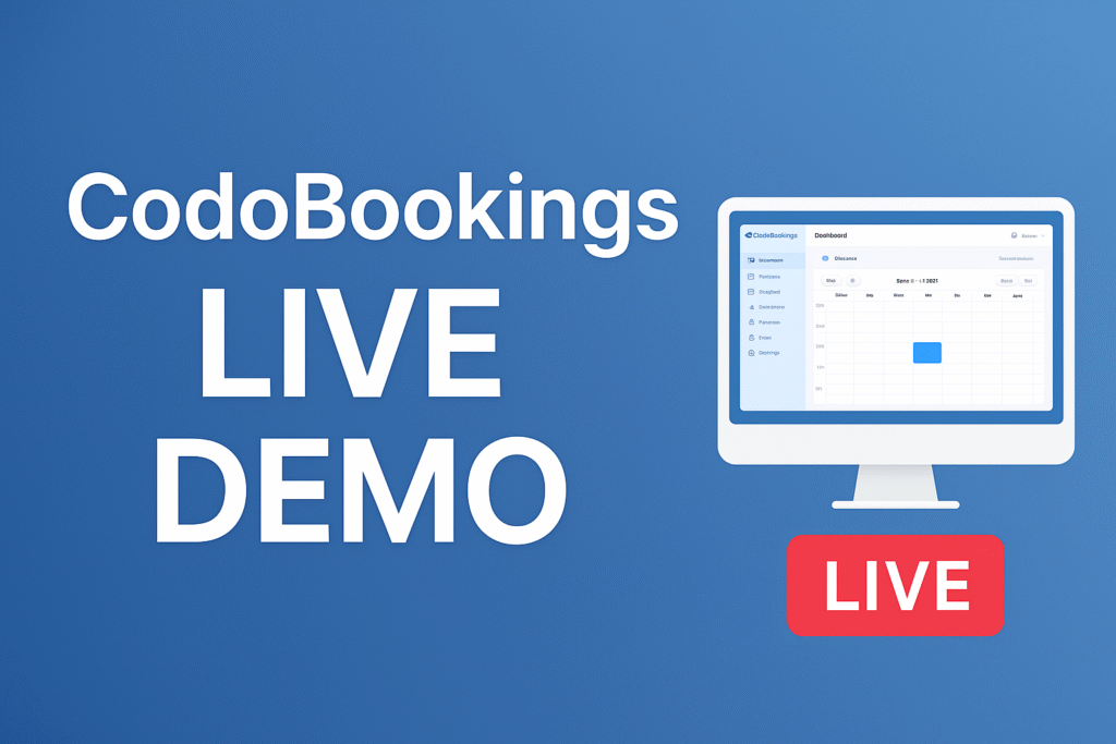 CodoBookings Live Demo