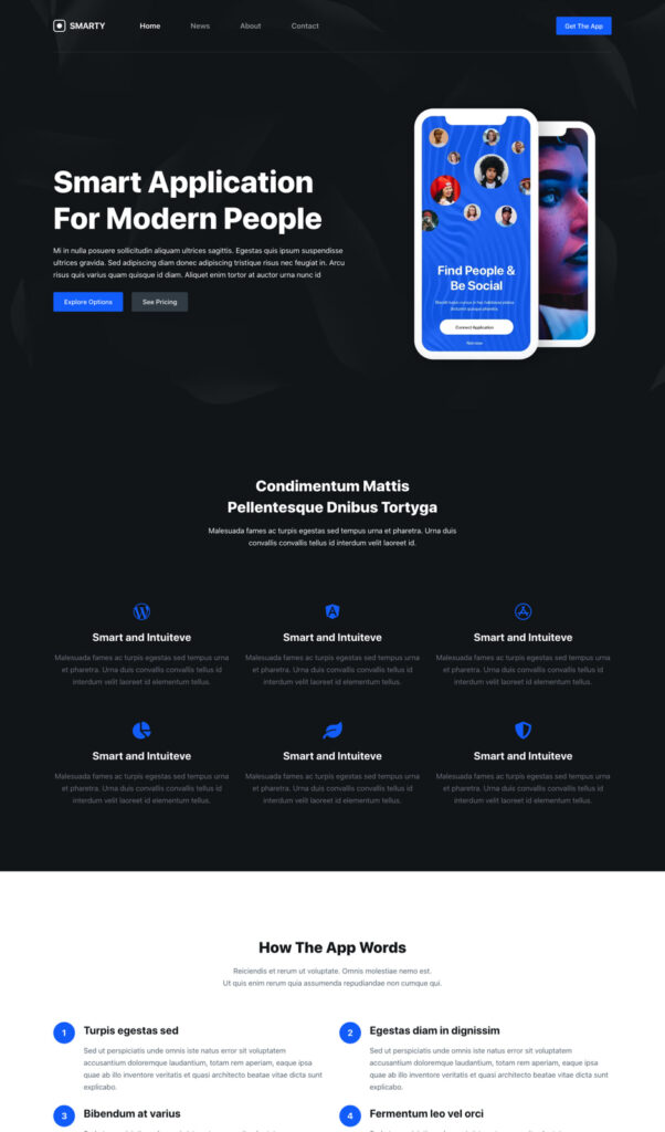 a wordpress website developed for app showcase using the Blocksy theme.